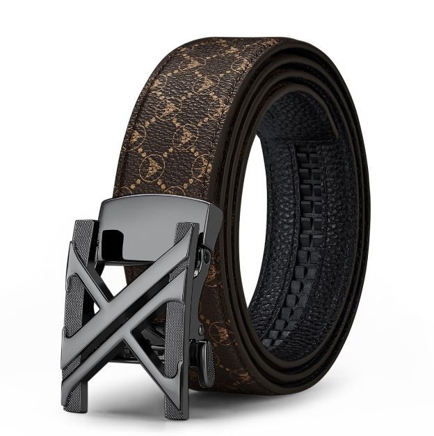 men's belt, genuine leather belt, alloy buckle belt, all-matching belt, premium men's accessories, Australian men's fashion, casual belt, formal belt, leather accessories - Grey khaki - Size 125cm-49.2in