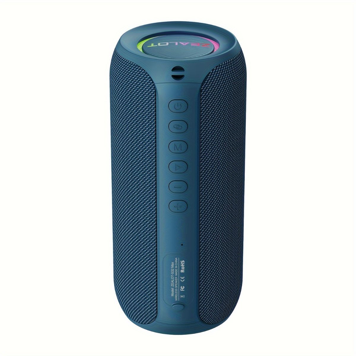 wireless bluetooth speaker, portable speaker, outdoor speaker, waterproof speaker, RGB light speaker, bass heavy speaker, camping speaker, beach speaker, Australia outdoor audio - Black - Size IPX7