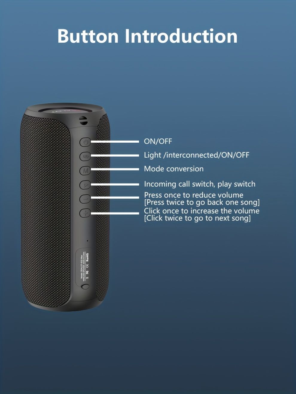 wireless bluetooth speaker, portable speaker, outdoor speaker, waterproof speaker, RGB light speaker, bass heavy speaker, camping speaker, beach speaker, Australia outdoor audio - Black - Size IPX7