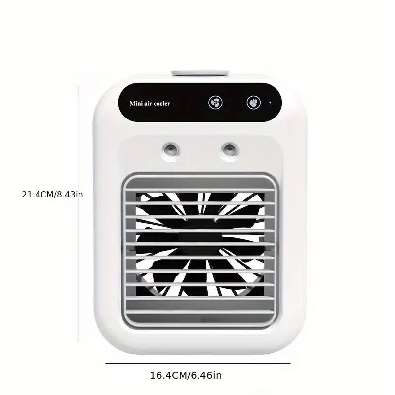 USB desktop fan and air cooler - Portable personal cooling fan, operates with USB power supply, suitable for home, office, dormitory, and travel. Compact desktop fan on the desk, quiet mini fan, equipped with lithium battery, no need for filter. Energy-sa