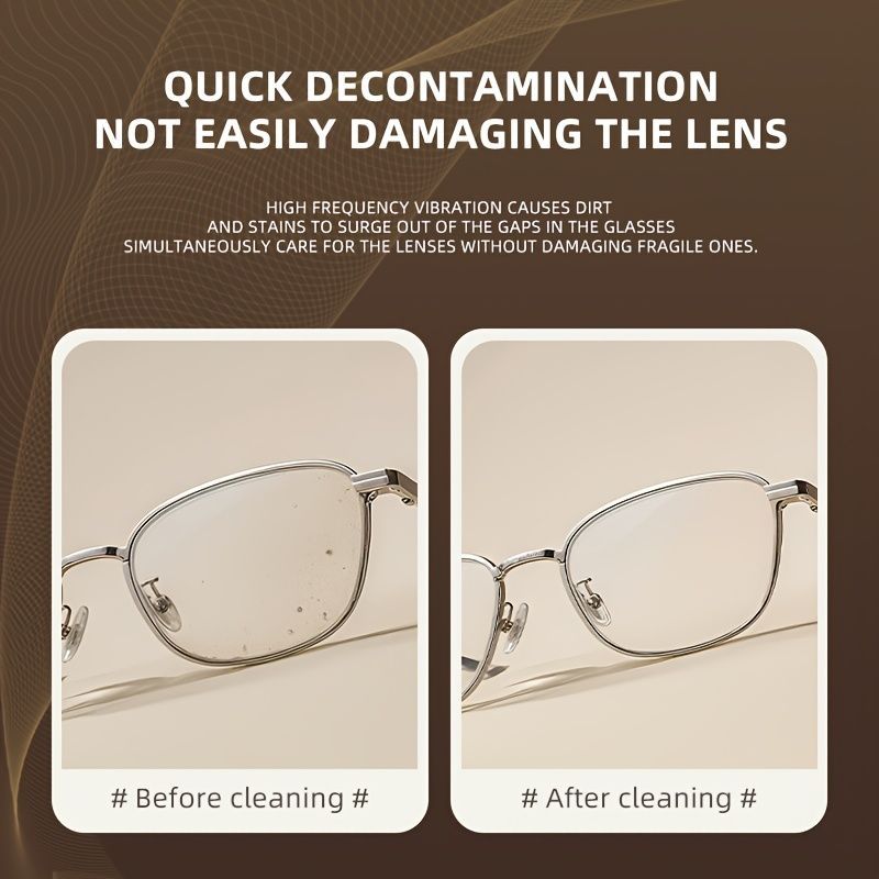 Eyewear Cleaner Jewelry Cleaner Watch Cleaner Sonic Vibration Cleaner USB - White - Size Eyewear Cleaner Jewelry Cleaner Watch Cleaner Sonic Vibration Cleaner USB