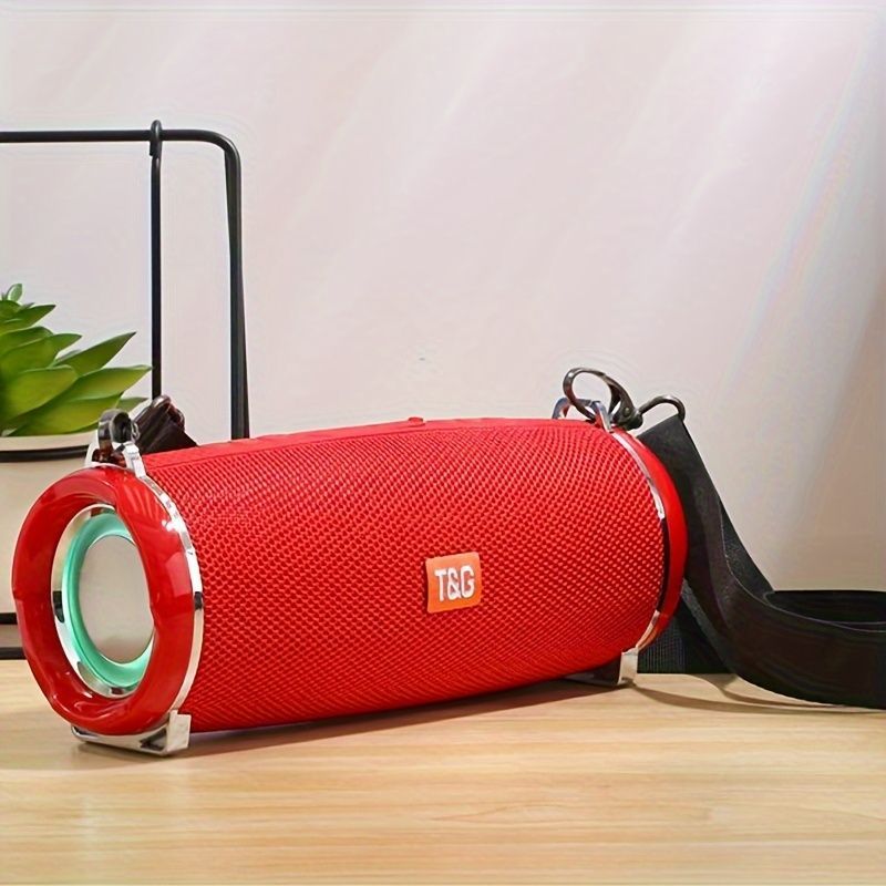 Portable Wireless Speaker Bluetooth Speaker Flashing LED Lights Party Speaker - Blue - Size 01