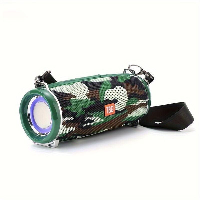 Portable Wireless Speaker Bluetooth Speaker Flashing LED Lights Party Speaker - Blue - Size 01