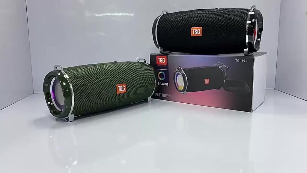Portable Wireless Speaker Bluetooth Speaker Flashing LED Lights Party Speaker - Blue - Size 01