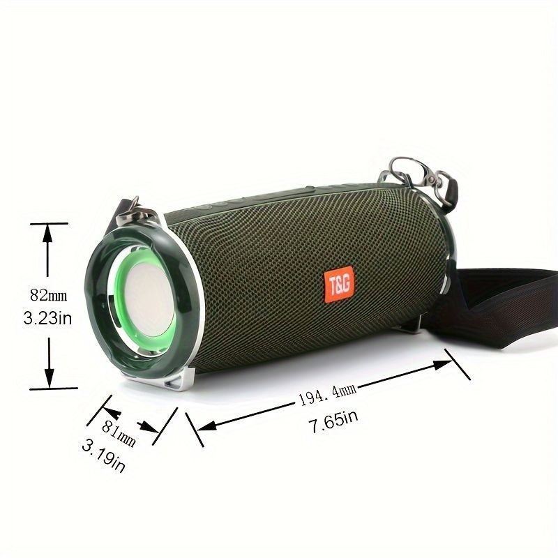 Portable Wireless Speaker Bluetooth Speaker Flashing LED Lights Party Speaker - Red - Size 01