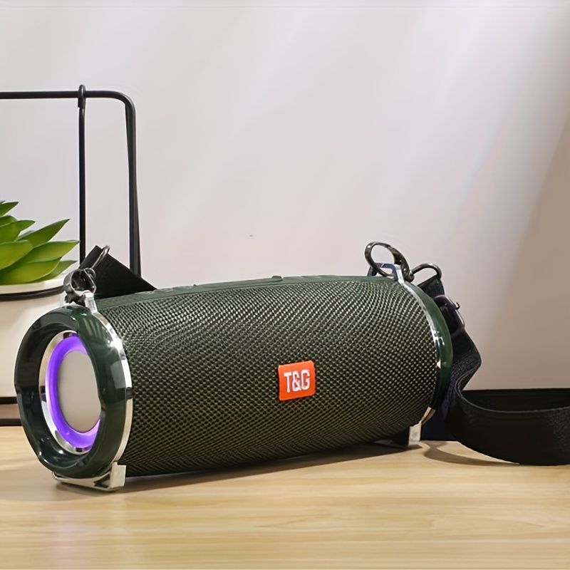 Portable Wireless Speaker Bluetooth Speaker Flashing LED Lights Party Speaker - Red - Size 01