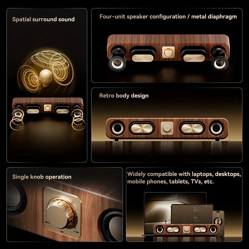 Wireless Speaker Portable Speaker Bluetooth Speaker Stereo Sound Subwoofer - Dark Green - Size 01