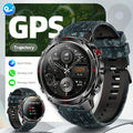 Men'S Outdoor Smart Watch GPS Sports Watch Water-Resistant Smart Watch Wireless - Blue camouflage - Size 01