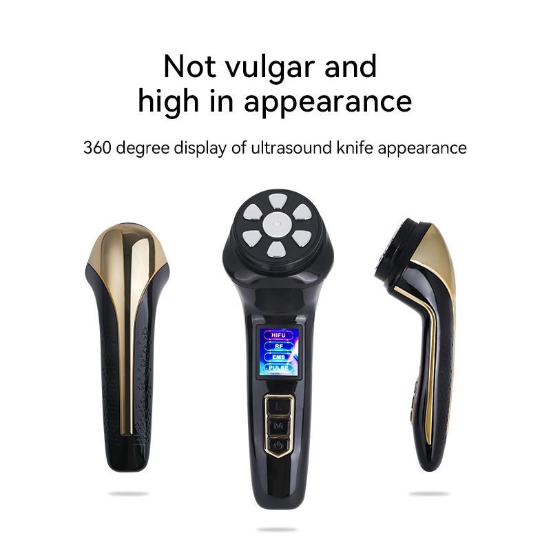 Facial Massager Device – Skin Care Tool for Anti-Aging– Face Lifting & Toning Massager for Hydration & Radiance – Home Spa for Women (Black)