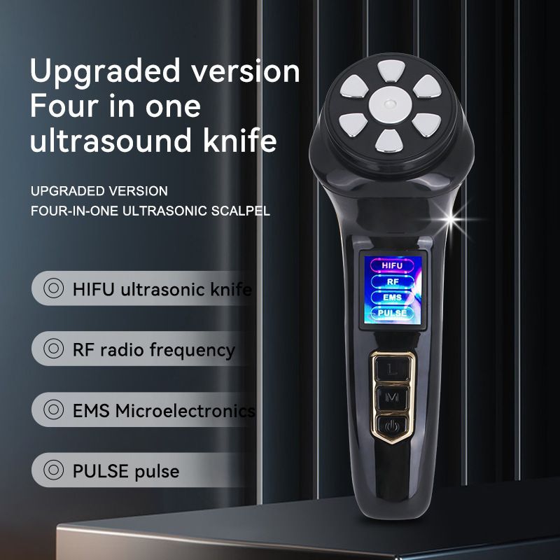 Facial Massager Device – Skin Care Tool for Anti-Aging– Face Lifting & Toning Massager for Hydration & Radiance – Home Spa for Women (Black)