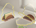 Kitchen Sink Filter Rack with 100 12cm*15cm Mesh Bags, Foldable Food Waste Strainer, Multi-functional Drain Basket（yellow）