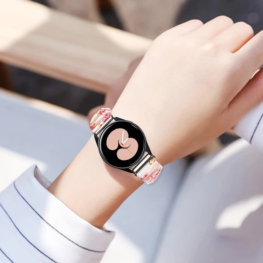 Compatible with Samsung Galaxy Watch Band 40mm 44mm 42mm Classic Scrunchies Bracelet Black Galaxy Watch 4 6