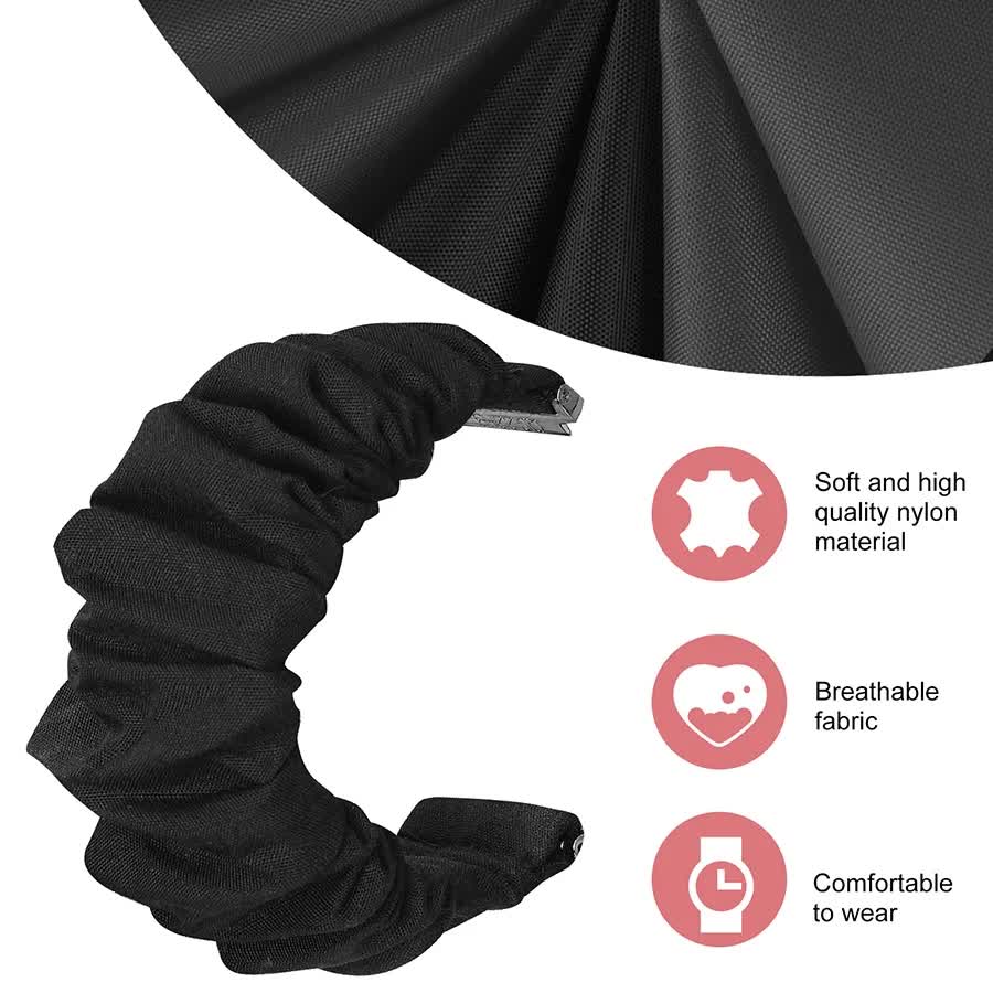 Compatible with Samsung Galaxy Watch Band 40mm 44mm 42mm Classic Scrunchies Bracelet Black Galaxy Watch 4 6