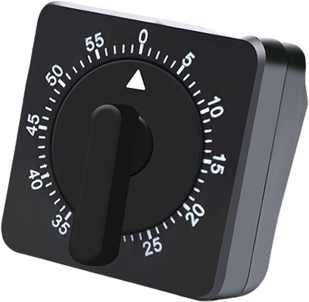 Kitchen Timer - Analog Kitchen Timer - Mechanical Kitchen Timer - 60 Minutes - Kitchen Gadget - Timer - Cooking Timer - Kitchen Tool - Suitable for Baking, Pastry, Cooking Eggs - Black