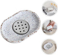 Terrazzo soap dish with stainless steel drainer, beige, natural stone, beige for bathroom, sink and kitchen - Drainage design for bathroom sinks and countertops