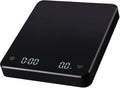 Precision Scale - Barista Scale - Coffee Scale with Timer - Small 3 kg / 0 g Coffee Scale with Gravity Sensor - Rechargeable Kitchen Scale - Barista Essential - High Precision - Black