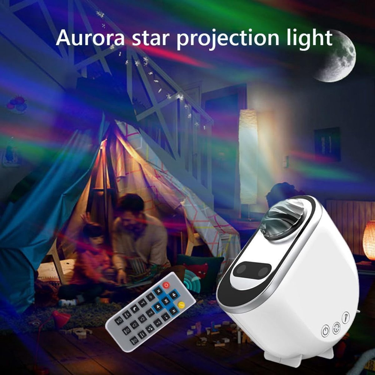 Projector - Starry Sky Projector - Star Projector - Star Projector - Nebula Lighting Projector - Starry Ceiling Projection Lamp - USB Plug - With Remote Control - For Bedroom Decoration