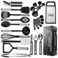 25-Piece Kitchen Utensils Set, Silicone Cooking Tools, Complete Kitchen Utensil Kit
