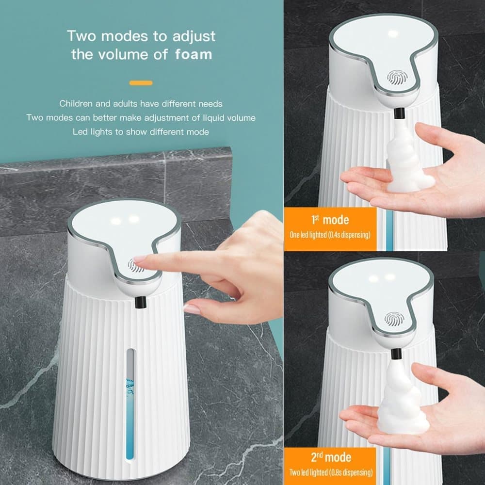 Automatic Soap Dispenser 400ml Touchless USB-C Rechargeable Soap Pump