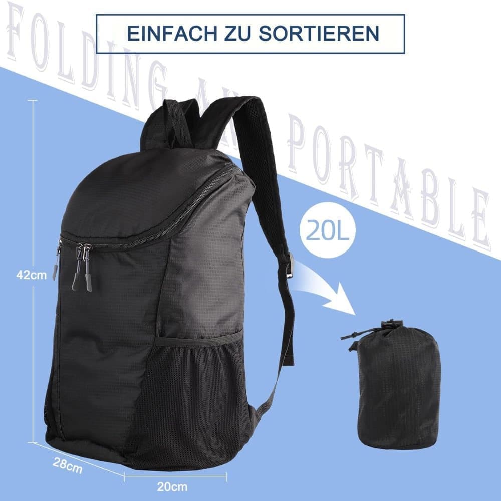 20L Lightweight Waterproof Hiking Backpack for Outdoor Use, Dark Blue