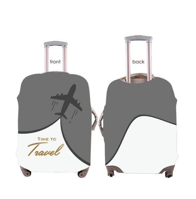 Elastic Suitcase Cover Travel Luggage Protective Cover Scratch Resistant, Gray, Fits Most Trolley Cases, L (25-28 inch)