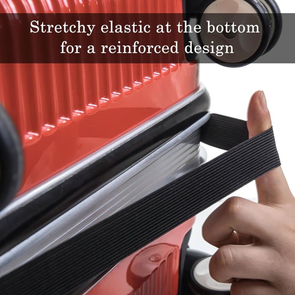 Elastic Suitcase Cover Travel Luggage Protective Cover Scratch Resistant Black, S (18-20 inch)