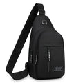 Unisex Crossbody Chest Backpack with Headphone Jack for Hiking Travel Climbing, Black