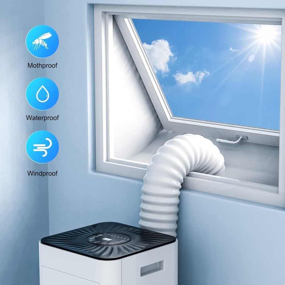 Water Repellent Window Sealing Cloth 400x37cm, Compatible with Portable Air Conditioners