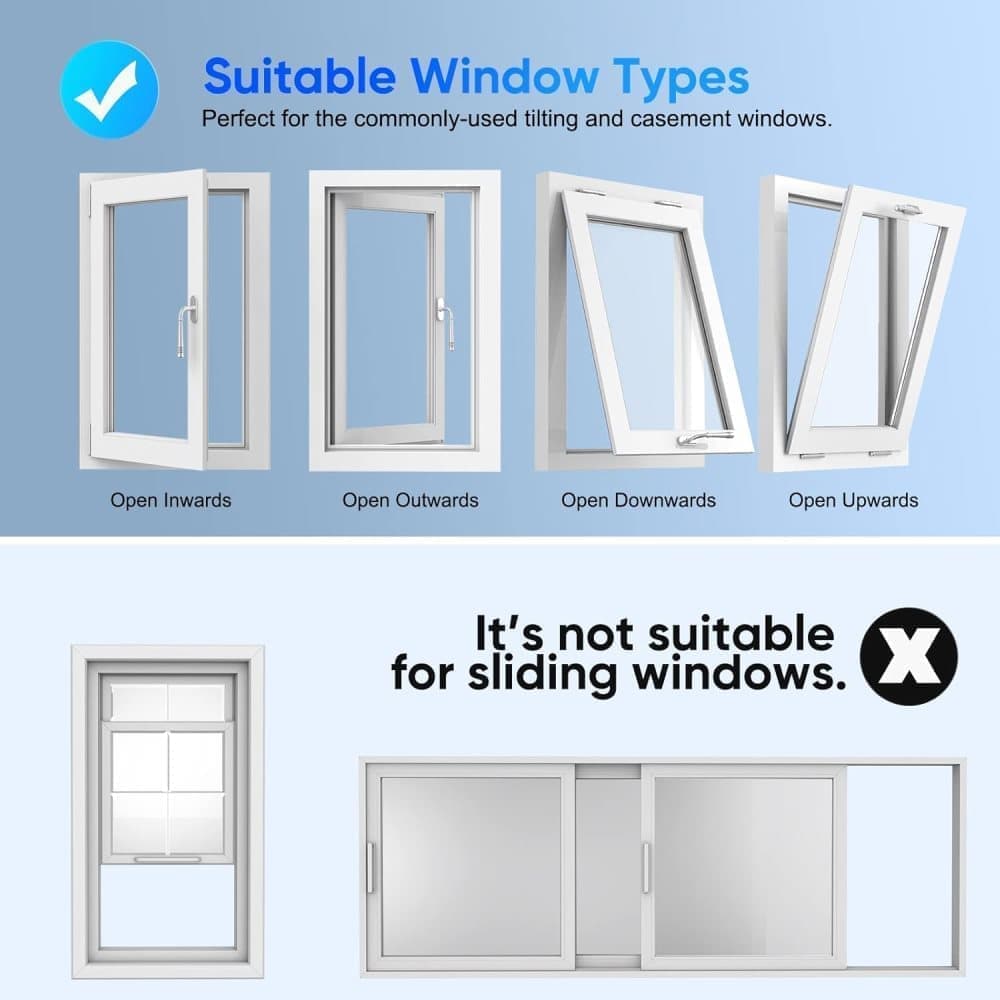 Water Repellent Window Sealing Cloth 400x37cm, Compatible with Portable Air Conditioners