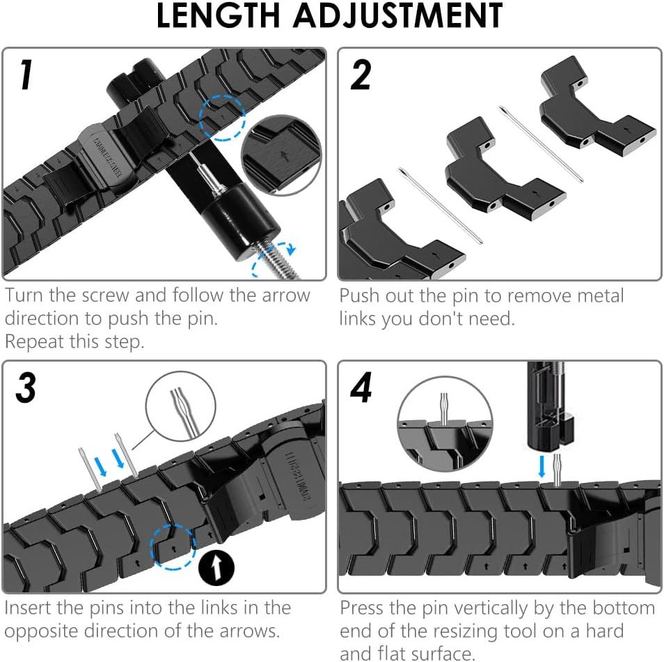 Stainless Steel Watch Band Compatible with Apple Watch Ultra Series Black Red, 38mm/ 40mm/ 41mm