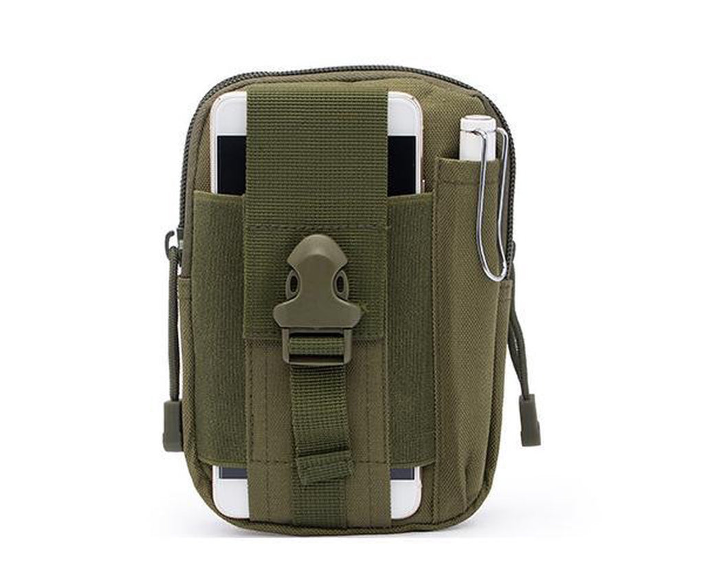 Waterproof Nylon Waist Bag - Anti-Theft - Outdoor Belt Bag - Green
