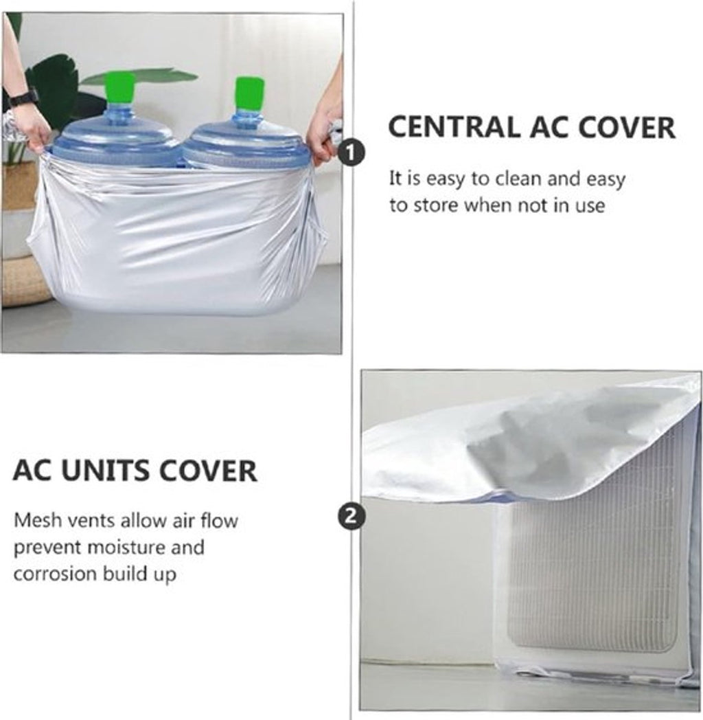 Air Conditioner Cover Outdoor Unit - Air Conditioner Protective Cover - Air Conditioning Covers - Universal Air Conditioner Protective Cover - 86x35x60cm - Waterproof - With Ventilation Flap - Protective Cover for Air Conditioning Main Unit - Air Conditio