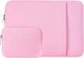 Laptop Case / Sleeve - 15.6 Inch - 2-Piece Extra Compartment - Laptop Sleeve with Pouch - Women's / Men's Laptop Bag - Macbook Case with Zipper - Laptop Sleeve - Laptop Case - Laptop Cover - Pink - Shockproof - Scratchproof - Durable