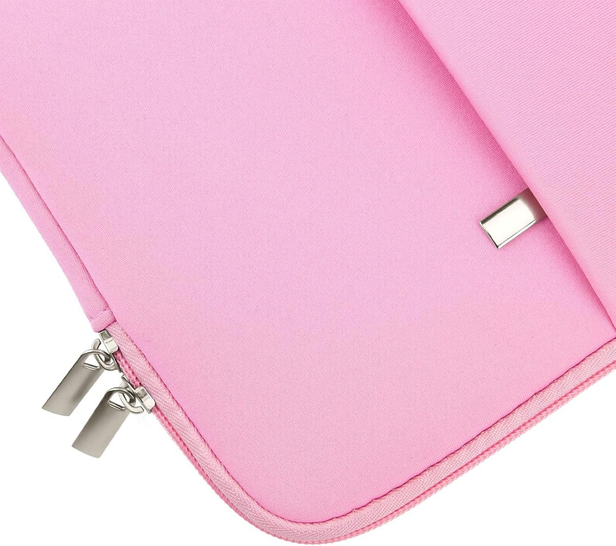Laptop Case / Sleeve - 15.6 Inch - 2-Piece Extra Compartment - Laptop Sleeve with Pouch - Women's / Men's Laptop Bag - Macbook Case with Zipper - Laptop Sleeve - Laptop Case - Laptop Cover - Pink - Shockproof - Scratchproof - Durable