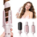 3 in 1 Curling Iron - Automatic Curling Iron - Straightener - Hair Curler - Straightening Brush - 25mm and 32mm - French Wave Curling Iron - Heated Brush - Portable Rotary Curling Iron - Heat and Travel Protection - Curling Irons - Thermal Brush - 3 in 1