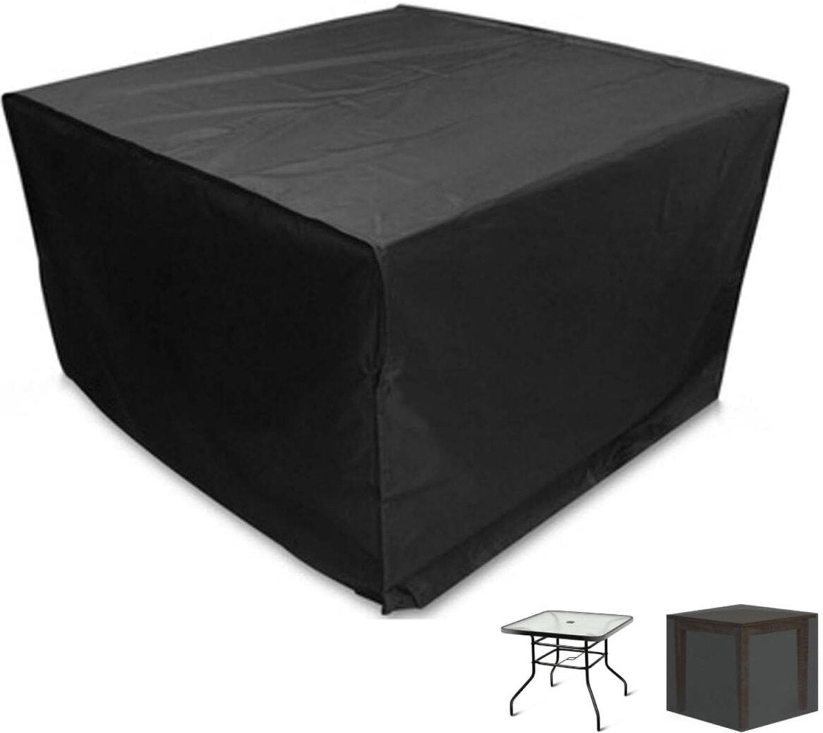 Garden Table Cover -  123*123*74 cm - Garden Furniture Cover - Square Garden Furniture Cover - Waterproof Garden Furniture Protective Cover - Waterproof Garden Table Cover - Dust Cover - Anti-UV - 210D Oxford Table Cover - for Garden, Gazebo, Balcony - Bl