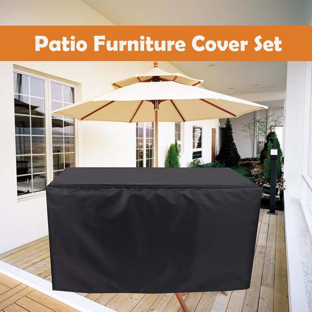 Garden Table Cover -  123*123*74 cm - Garden Furniture Cover - Square Garden Furniture Cover - Waterproof Garden Furniture Protective Cover - Waterproof Garden Table Cover - Dust Cover - Anti-UV - 210D Oxford Table Cover - for Garden, Gazebo, Balcony - Bl
