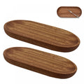 2 pieces - Cutlery holder - 18*10 cm - Tray - Kitchen Spoon Holder - natural retro wooden kitchen spoon holder - kitchen utensil holder - wooden plates - for the countertop - for spatulas, spoons, tongs and other kitchen utensils - brown