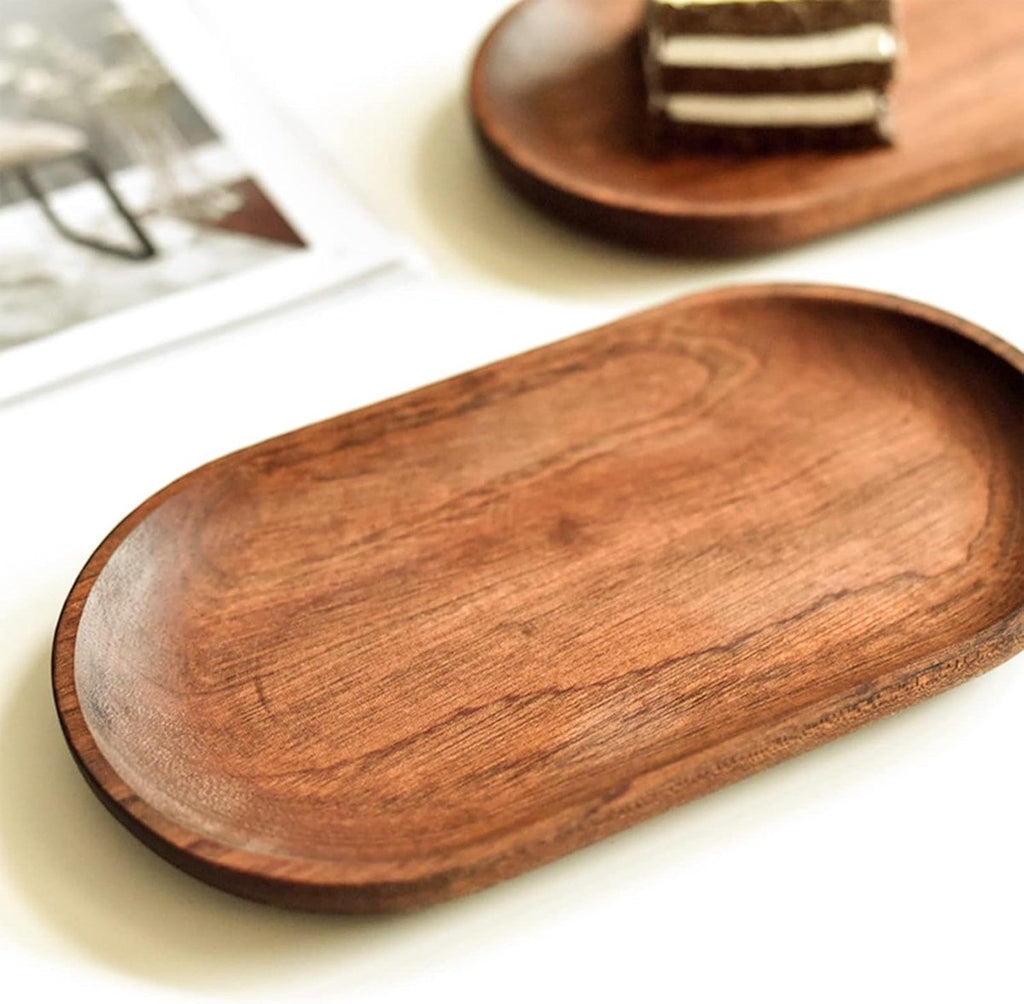 2 pieces - Cutlery holder - 18*10 cm - Tray - Kitchen Spoon Holder - natural retro wooden kitchen spoon holder - kitchen utensil holder - wooden plates - for the countertop - for spatulas, spoons, tongs and other kitchen utensils - brown