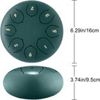 Rain drum - outdoor rain drum - rain drum for the garden - rain drum for outside in the garden - chakra drum for outdoor rain - drum - musical instruments - 6 inch rain drum - with 8 tones - green - 16*9 cm