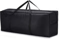 Storage bag for garden furniture cushions - 600D - waterproof - UV-resistant - portable storage bag - Dust cover - Garden Furniture Cushion Cover - for garden furniture with handles and zipper - 122x38x51cm - black