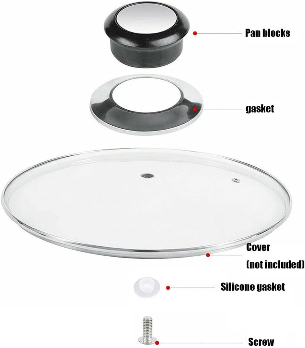 Pot Lid Knob - 8 Pieces - Universal Kitchen Knobs - Lid Knob - 5-12mm Universal - Stainless Steel - Lid Handle - Lid Knob - Pan Lid Holding Handle - Saucepan Lid Knobs - Kitchen Cookware Knob - Anti-Burn Knob