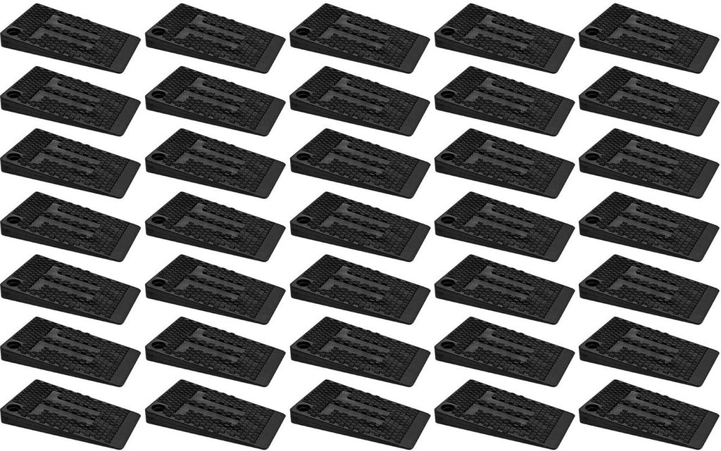 Furniture wedges - 35 pieces - Leveling wedges - Leveling pad Base leg - Furniture coaster - Furniture feet - Wedge set - Leveling wedge - Black - 5*3*0.5 cm - Plastic
