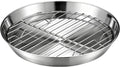 Baking tray for air fryer - Air fryer baking pan - Air fryer accessories - Baking tray with rack - Made of 304 stainless steel - 20 cm