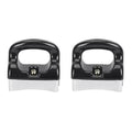 Black Silver Bakelite Handle for Frying Pan Saucepan Compatible with Kitchen Utensils 2-Pack