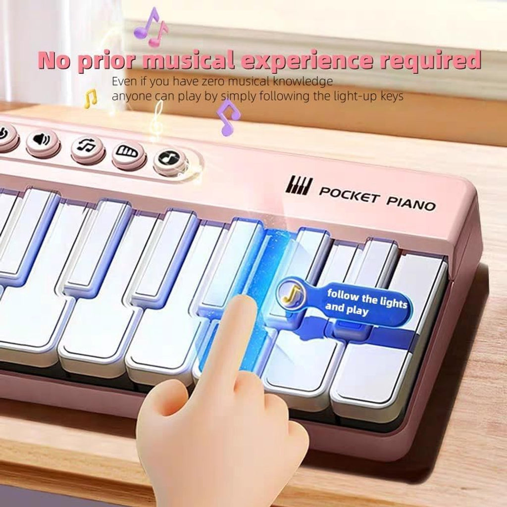 Mini Keyboard Piano - Piano for Kids - Toys for Children - Educational Toys - Portable Pocket Piano - Blue