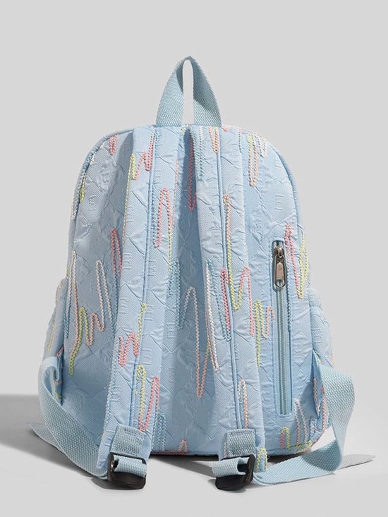 Backpack – Stylish and practical lightweight backpack – With two zippered compartments and adjustable shoulder strap – Fashionable design for girls, children and adults – Pink