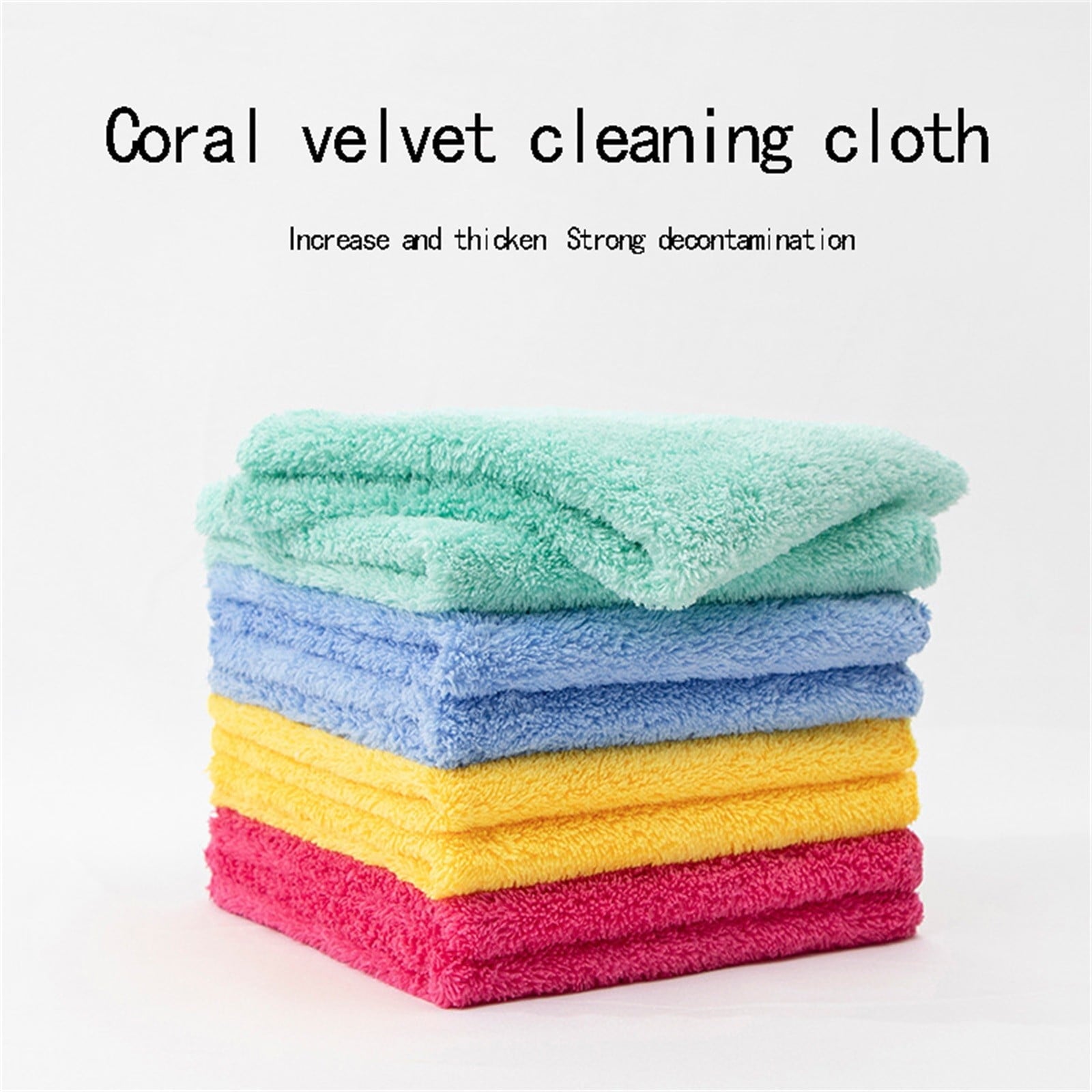 0.04lb Once for All Safe Food-Grade Items: Kitchen Cleaning Supplies! 1 Pack of Fiber Cleaning Cloth Available in 4 Colors (Green/White/Yellow/Black), Daily Home Products Kitchen Utensils Set White