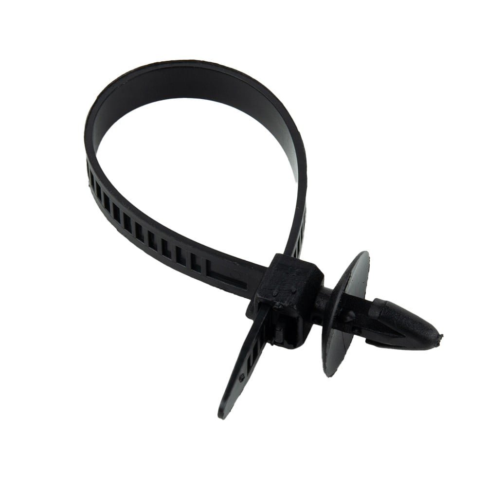 30Pcs Car Auto Cable Ties Strap Push Mount Wire Tie Retainer Clips Clamp Nylon Black Auto Fastener Clip Accessory