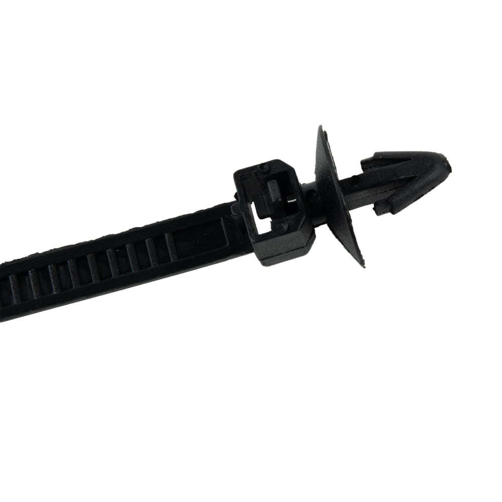 30Pcs Car Auto Cable Ties Strap Push Mount Wire Tie Retainer Clips Clamp Nylon Black Auto Fastener Clip Accessory
